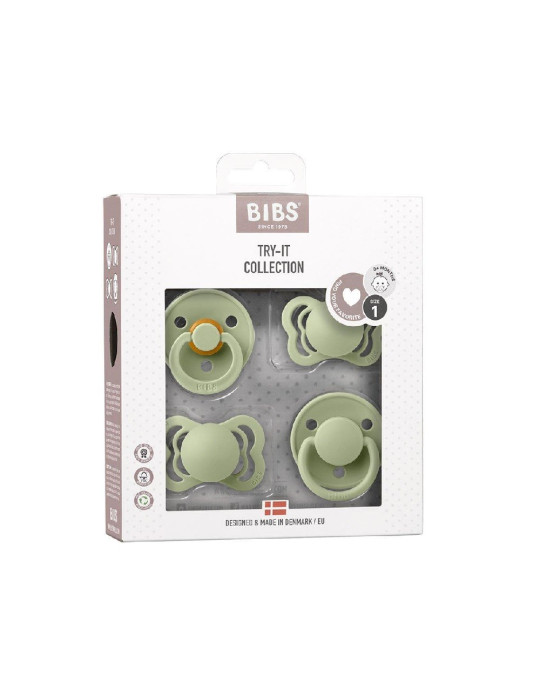 1520 BIBS PACK CHUPETES TRY IT SAGE