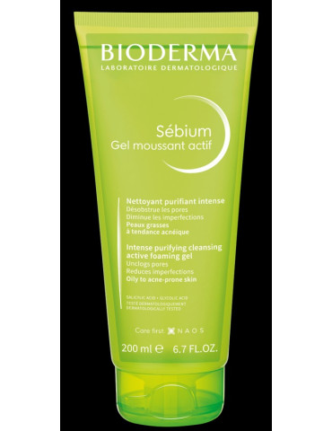 BIODERMA SEBIUM GEL MOUSSANT ACTIF 200ML